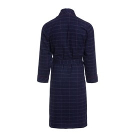 Men's Dressing Gown RE-506-100% Cotton - Lightweight and Thin - Elegant, Dark blue 1106