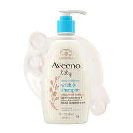 Gel de ducha y champú Aveeno de bebé, J&J057778, 1, 1