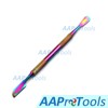 AAProTools 4pcs Rainbow Cuticle Pusher Stainless Steel Cuticle Remover and