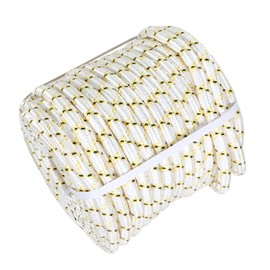 mitoharet Arborist Rope, 3/4Inch by 150 FT, 24 Strand High Strength Tree Rope for Flagpole Halyard Clothesline Camping Sailing Swings,44 KN, (White, Yellow, & Black)