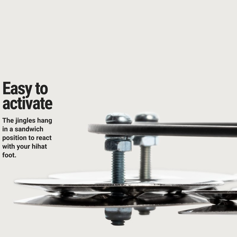 MEINL Percussion HTHH1BK Headliner Series Hihat Tambourine Stainless Steel 1row