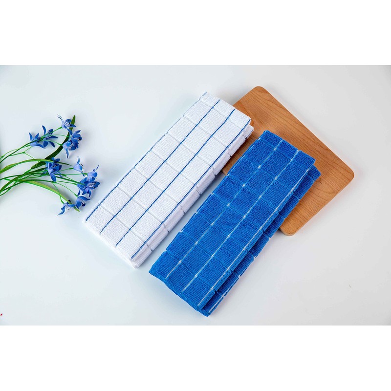 gryeer 8 Pack Microfibre Tea Towels, Super Absorbent, Soft and