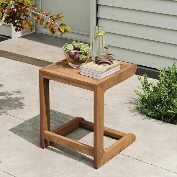 THINK 30 Ashwell Acacia Wood Side Table, End Table for