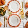 HunnmingRe 6 Pcs Thanksgiving Embroidered Pumpkin Velvet Placemats 14 Inch