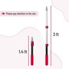 Bates- Extension Pole, 1.4 to 3 Ft Pole, Black &