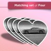 Vinyl Heart Stickers (Set of 4) - BW - Muscle