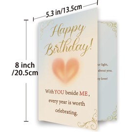 Mcduldul Romantic Birthday Cards Gifts for Husband Wife Boyfriend Girlfriend Couple, Funny Birthday Decoration for Men Women Him Her