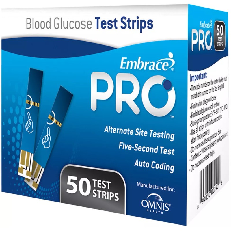 Omnis Health Embrace PRO Test Strips 100 ct
