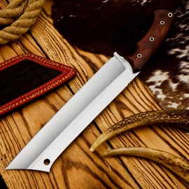 WARIVO KNIFE Survival Machete with Sheath for Cutting Trees, for Yard Work and for Bushcrafting Machetes Sickle Heavy Duty Machete for clearing Brush Garden Tools Construction Blade