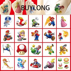 Mario's Temporary Tattoos for Kids(40 Pcs) -Temporary tattoos kids Fakes Tattoo Stickers for Mario's Birthday Party Supplies DIY Sticker Arts, Mario's Party for Kids Boys Girls School Rewards Gift