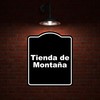 Tienda de Montaña Spanish BLACK Minimalist Aluminum Composite Sign 15