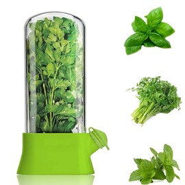 Folemah Vegetable Keeper for Refrigerator, Herb & Vegetable Saver for Cilantro, Mint, Parsley, Asparagus, Keeps Greens Fresh for 2-3 Weeks, Ideal Preservation Bottle for Fresh Vegetables