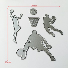 Basketball Player Die Cut for Card Making, Basketball Metal Cutting Dies Congratulations Die Cuts Birthday Embossing Stencils Template for DIY Scrap-Booking Decor Wedding Birthday Blessing Card
