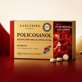 Early bird Policosanol 20 60 tablets, sugarcane derived raw material, 1 ea / 얼리버드 폴리코사놀20 60정 사탕수수 유래 원료, 1개