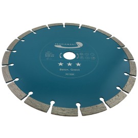 PRODIAMANT Diamond Cutting Disc Concrete 230 mm x 22.2 mm Diamond Disc B14 230 mm Suitable Angle Grinder Universal Binding for Concrete Building Materials Stone and Brick