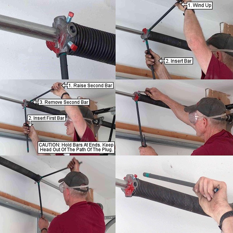 Alcan Garage Torsion Spring Winding Bars with Rubber Handles for