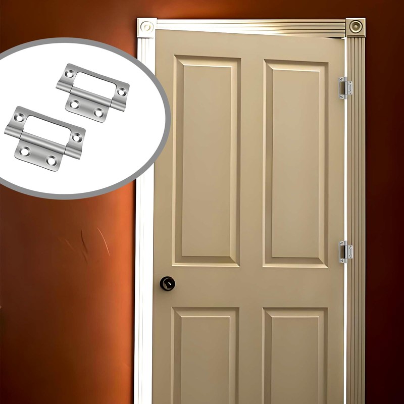 12 PCS Flush Hinges, 2 Inch Cupboard Hinges for Doors,