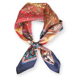 100% Pure Mulberry Silk Square Scarf 27"x27" Women Men Neckerchief with Gift Packed Headscarf PoeticEHome