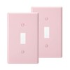 Bates- Light Switch Plates, 2 Pack, Pink Light Switch Cover