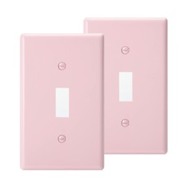 Bates- Light Switch Plates, 2 Pack, Pink Light Switch Cover Plate, Light Covers for Light Switch, Outlet Plate Cover, Light Switch Plate, Light Plates Switch Covers, Wall Switch Plate Cover
