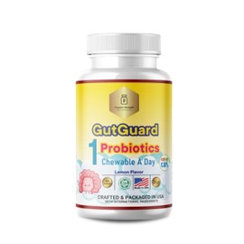 Organic Strength Kids Probiotics for Gut Health | Lemon Flavor, Halal Childrens Probiotic | 1 a Day for Children Ages 4-12. Probiotics for Kids, Promoting Digestive Support and Wellness.