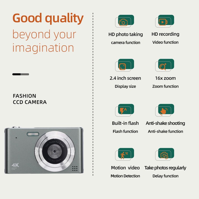 Digital Camera, 4K 48MP Vlogging Camera, Digital Point and Shoot