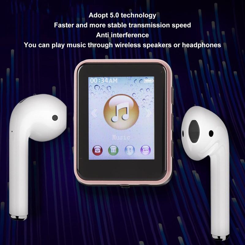 MP3 Bluetooth Player HiFi Lossless 1.8 Inch Touch Screen Support