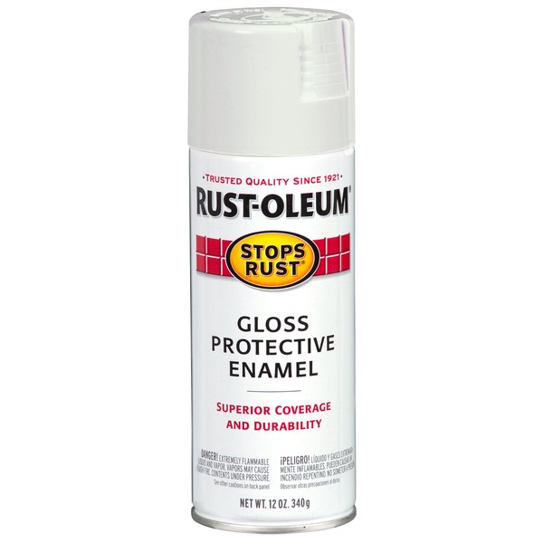 12 Oz White Stops Rust Protective Enamel Spray Paint Gloss