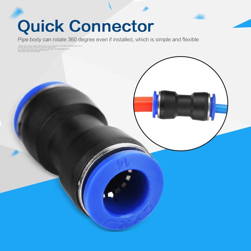 Akozon Pneumatic Fittings for Air Hose One-Touch Fittings 35pcs Straight