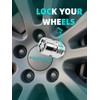 M12×1.25 Wheel Locking Nuts, Height 1.27" Cone Seat Replacement for