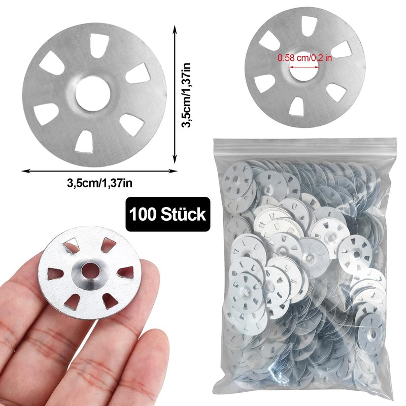 Pack of 100 Washers 35 mm Diameter Washers Tile Backing