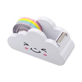 Tape Dispenser, Jagowa Creative Cute Cloud Tape Dispenser and Rainbow Tape Desktop Dispensers Stationery Supplies for Kids Home School Office