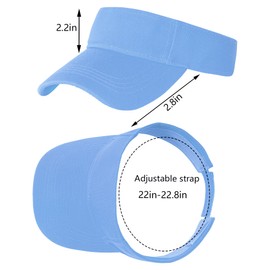 Marrywindix 5 Pieces of Blue Sport Wear Athletic Visor Sun Sports Visor Hat Visor Adjustable Cap for Women and Men (One Size)