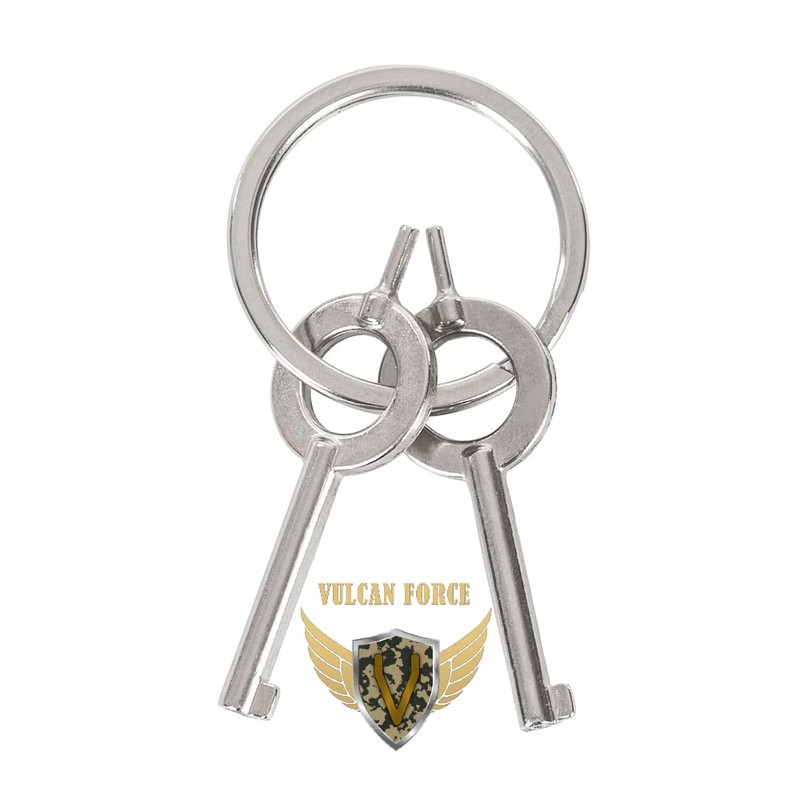 Vulcanforce Solid Steel Universal Handcuff Keys 2-Pack – Professional Law