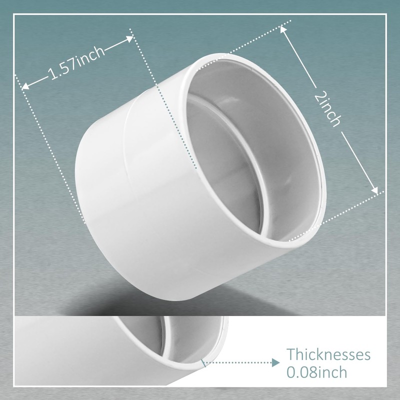 GULUANT 20 Pack Replacement Central Vacuum 2" PVC Stop Coupling