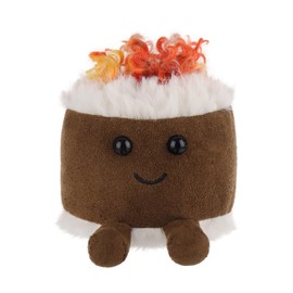 Apricot Lamb Food Sushi Roll Plush Toys for Children, Soft Cute Cuddly Toy for Baby Girls and Boys, Fluffy Food Sushi Roll, Brown, 8 cm