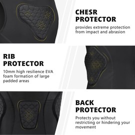 TUOYR Youth Football Padded Shirt Boys Baseball Chest Protector Shirt with Pads Heart Guard Sternum Rib Protector Undershirt
