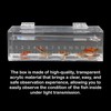 Fish Viewing Box Container with Lid and Scale, Acrylic Portable