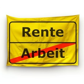 Retirement Flags as Farewell Gift for Retirees/Place Sign Motif/Weatherproof/Eyelets at the Top Hem/Outdoor and Indoor Use/100% Polyester (Retirement, S)