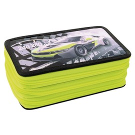 Eberhard Faber Triple Decker 577423 Pencil Case, multicoloured, Race Car