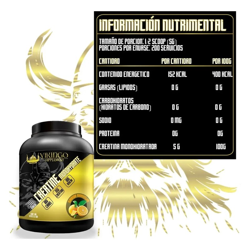 Bcaas Glutamina D-mon 1 Kg Creatina Vikingo 1kg Sabores