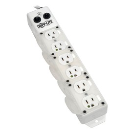 Tripp Lite Medical-Grade Power Strip, 6 15A Hospital-Grade Outlets, 15ft. Cord, UL 1363A, (PS-615-HG-OEM) white
