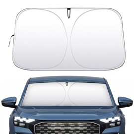 Car Windshield Sun Shade - 4 Layers Nano Coating Foldable Front Window Sunshade, Block UV Rays, Auto Interior Sun Protection, Windshield Cover for Compact Sedan, SUV (Small (55.1"x27.5"))