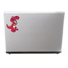 2 x 10cm Happy Pink T-Rex Dinosaur Vinyl Sticker Laptop