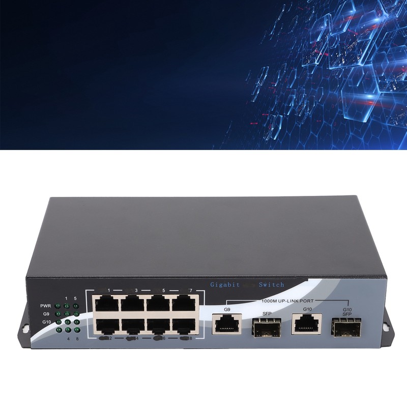 Ethernet Media Converter Twisted Pair RJ45 10/100/1000M 2 Optical Fiber