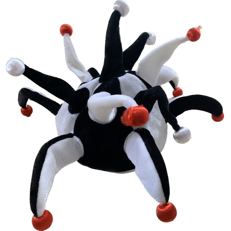Light Up Jester hat - Black & White - Football
