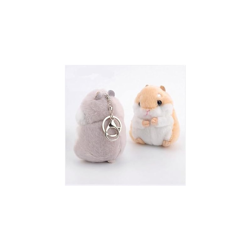 Hamster Keychains, Mini Plush Animal Charms Keyrings, Stuffed Backpack Handbag