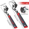 NCOALE Universal Pipe Wrench Adjustable, 2 Sizes Self Locking Wrench