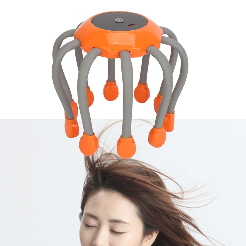 Electric Head Massager 10 Claws Red Lighting Vibration Reduce Stress