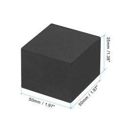 PATIKIL Plant Pot Feet 2x2x1.6 Inch, 4 Pack Invisible Riser Rubber Square for Outdoor Garden Patio Deck Flower Planters, Black